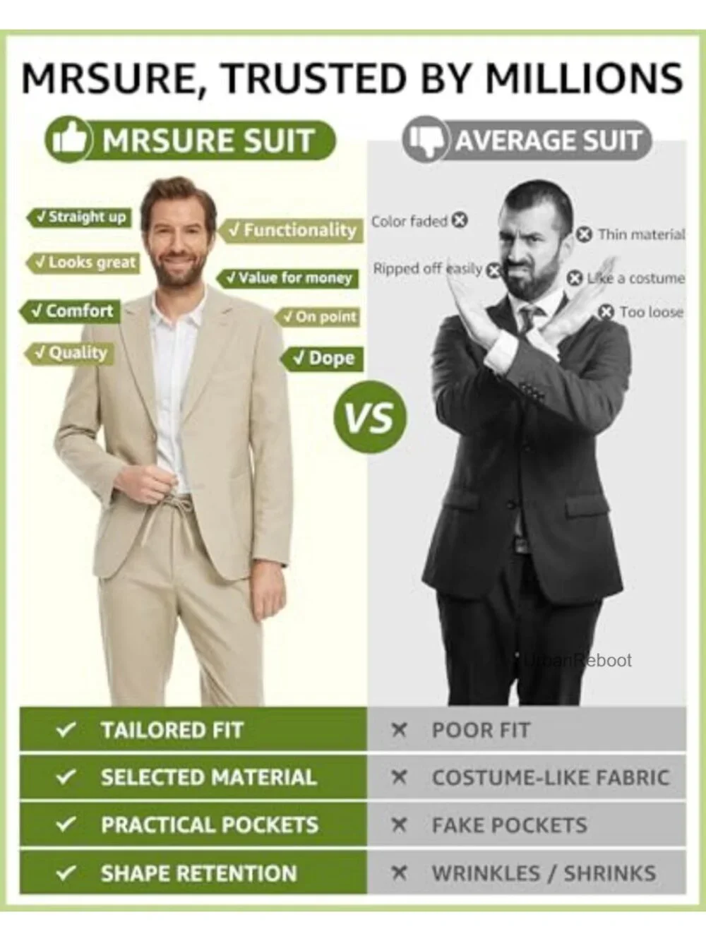 Men's 2-Piece Linen Suit Set Lightweight Wedding Prom Summer